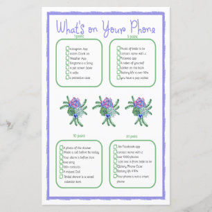 What's On Your Phone Succulent Bridal Shower Game