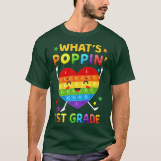 What's Poppin 1st Grade Back To school Pop It Kids T-Shirt