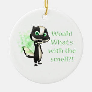 Whats That Smell Skunk Ceramic Tree Decoration