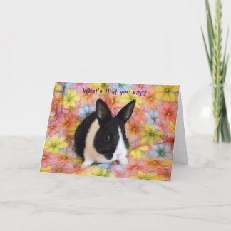 What's that you say? Bunny all ears note card