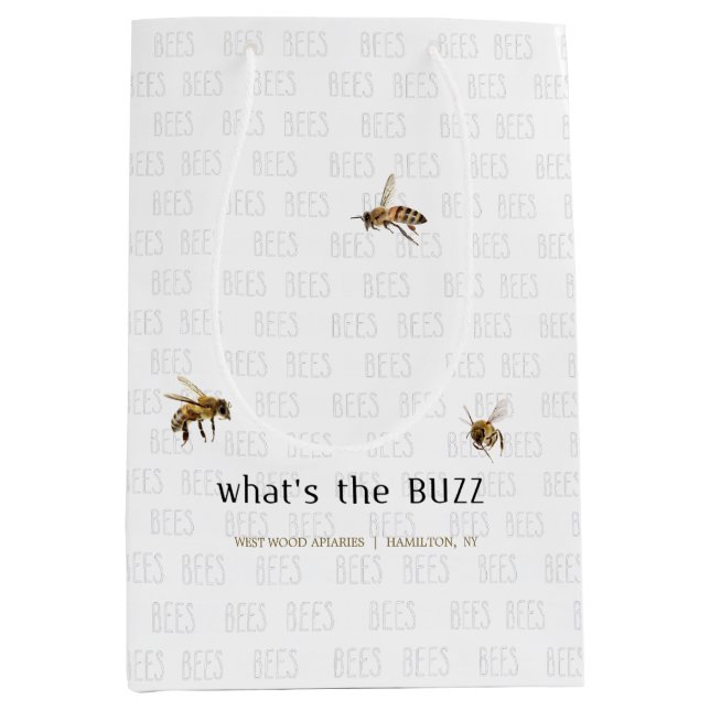 What's the Buzz Honey Apiary Tote Bag with bees (Front)