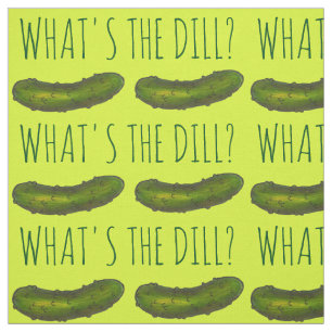 What's the Dill (Deal) Green Pickle Foodie Print Fabric