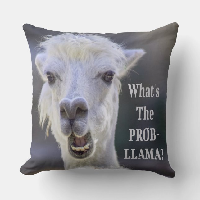 What's The Prob- Llama ? Cute Funny LLAMA Cushion (Front)