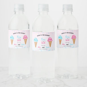 What's the Scoop Celebration- Sweet Gender Reveal! Water Bottle Label