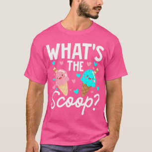 What'S The Scoop Gender Reveal Ice Cream Pink Blue T-Shirt