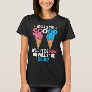 What's The Scoop Gender Reveal Matching Ice Cream T-Shirt