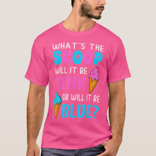 What'S The Scoop Gender Reveal Matching Ice Cream T-Shirt
