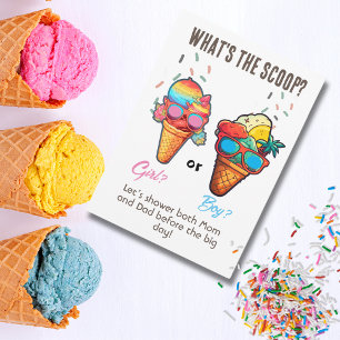 What's the scoop Gender Reveal Party Invitation