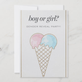 What's the scoop ice cream gender reveal invitation