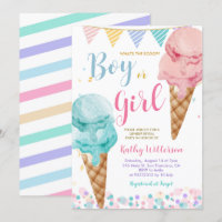 What's The Scoop Ice Cream Gender Reveal 