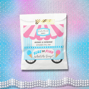 What's The Scoop Ice Cream Parlour Gender Reveal Favour Bags