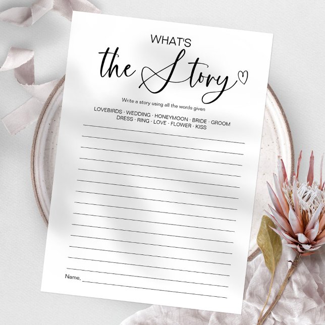 What's the Story Bridal Shower Game Invitation (Creator Uploaded)