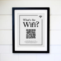 What's the Wifi? Sign for Vacation Rental Home