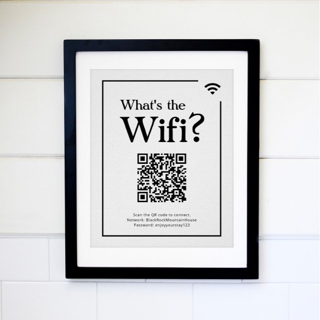 What's the Wifi? Sign for Vacation Rental Home (Creator Uploaded)