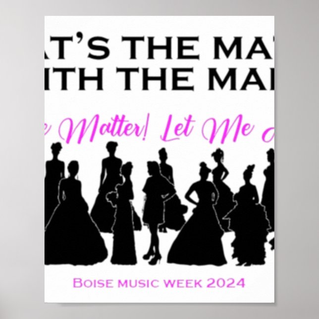 What's The With The Man Sticker  Poster (Front)