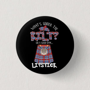 What's Under The Kilt On a Good Day Lipstick Funny 3 Cm Round Badge