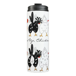 What's Up Chicken Butt   Funny Humour  Thermal Tumbler