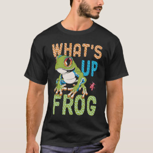 What's Up Frog   Dog Dawg Slang  Colourful Tree To T-Shirt