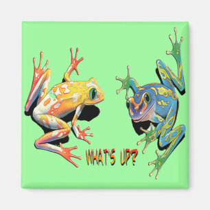What's Up Frogs Magnet