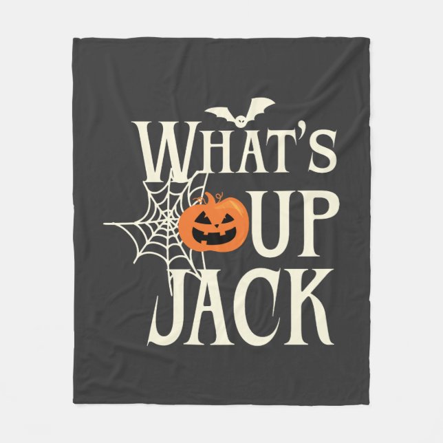 What's Up Jack Halloween Fleece Blanket (Front)