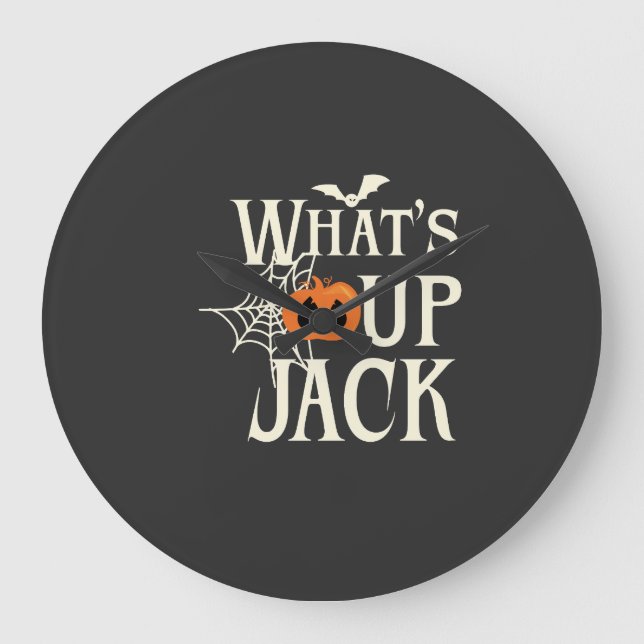What's Up Jack Halloween Large Clock (Front)