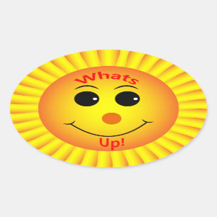 Whats Up ! Oval Sticker