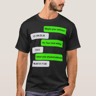 Whats Your Address Funny Networking Computer Nerd  T-Shirt