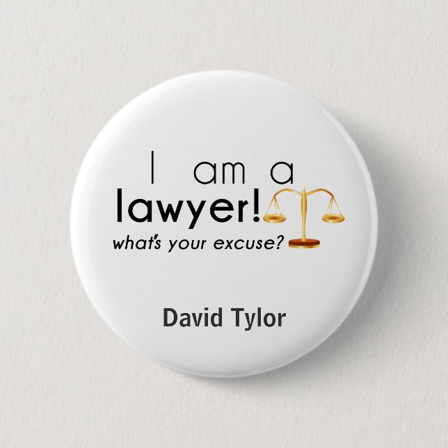 what's your excuse? 6 cm round badge (Front)