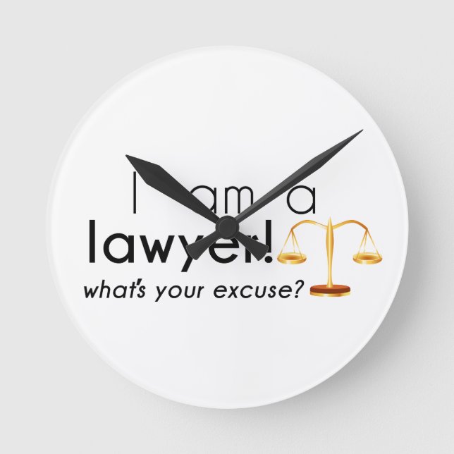 what's your excuse? round clock (Front)