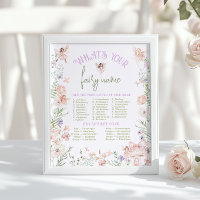 Whats your Fairy Name Whimsical Birthday game