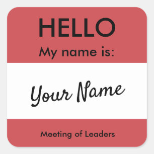 What's your name? square sticker