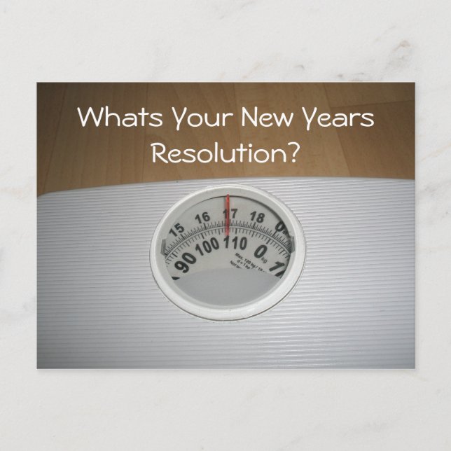 Whats Your New Years Resolution? Holiday Postcard (Front)