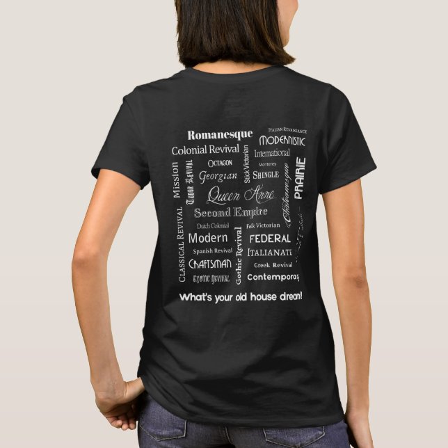 What's your old house dream? (Dark) T-Shirt (Back)