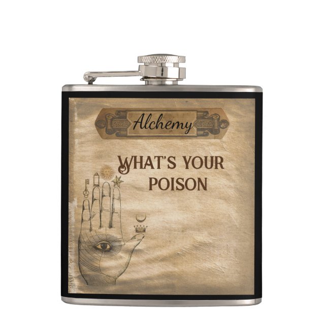 What's Your Poison Hip Flask (Front)