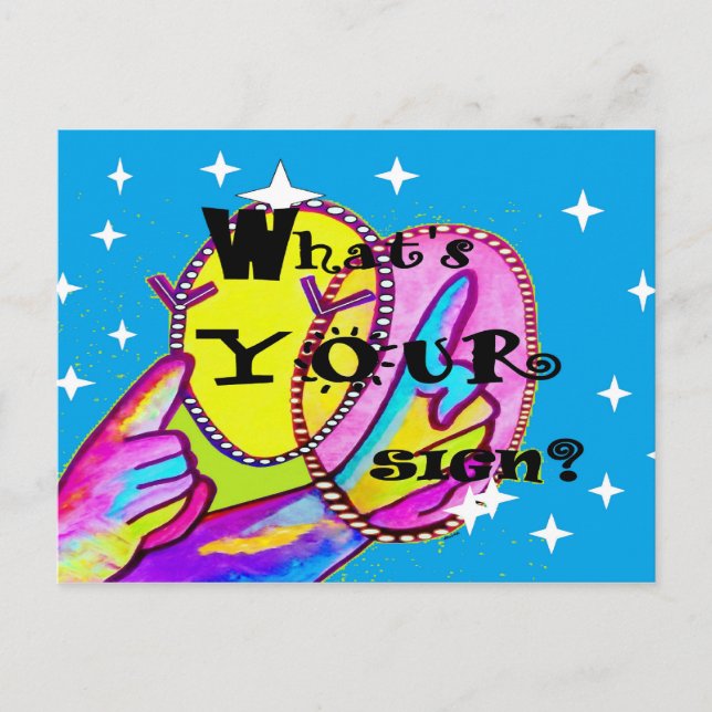 What's Your Sign Postcard (Front)