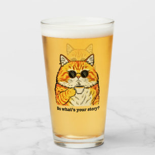 What's Your Story Tee, Sarcastic Cat Glass