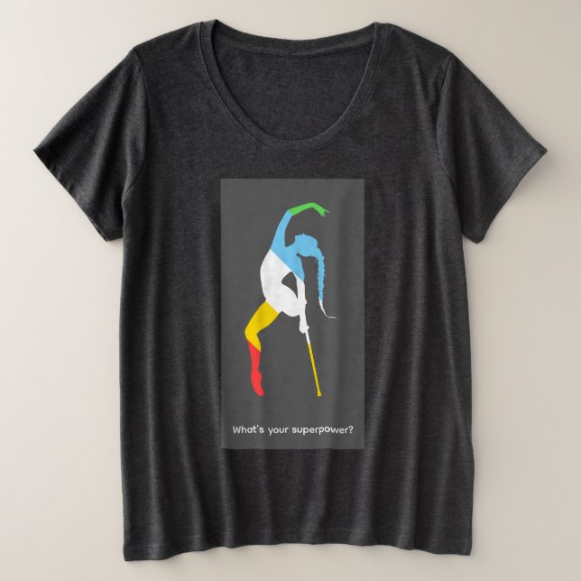 What's your superpower? Disability Pride Month Plus Size T-Shirt (Design Front)