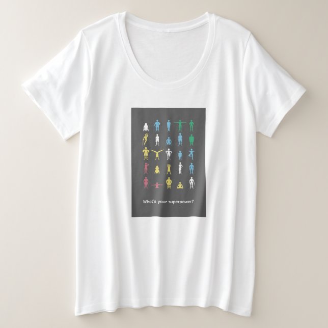 What's your superpower? Disability Pride Month Plus Size T-Shirt (Design Front)