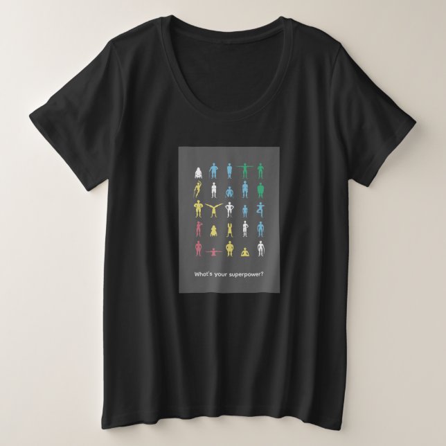 What's your superpower? Disability Pride Month Plus Size T-Shirt (Design Front)