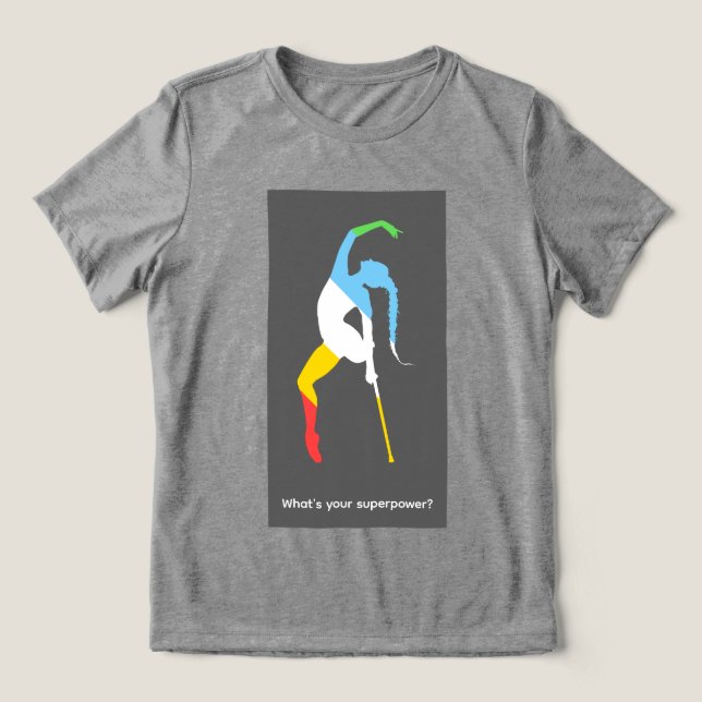 What's your superpower? Disability Pride Month Tri-Blend Shirt (Design Front)