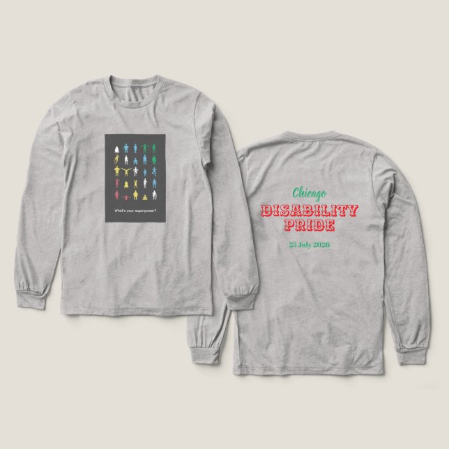 What's your superpower? Disability Pride Month Tri-Blend Shirt (Design Front & Back)