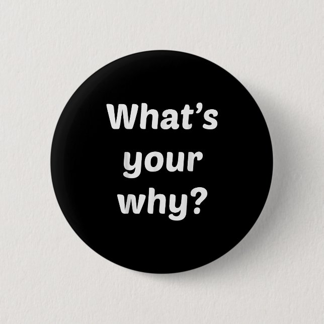 What's Your Why Insring Motivational Entrepreneur  6 Cm Round Badge (Front)