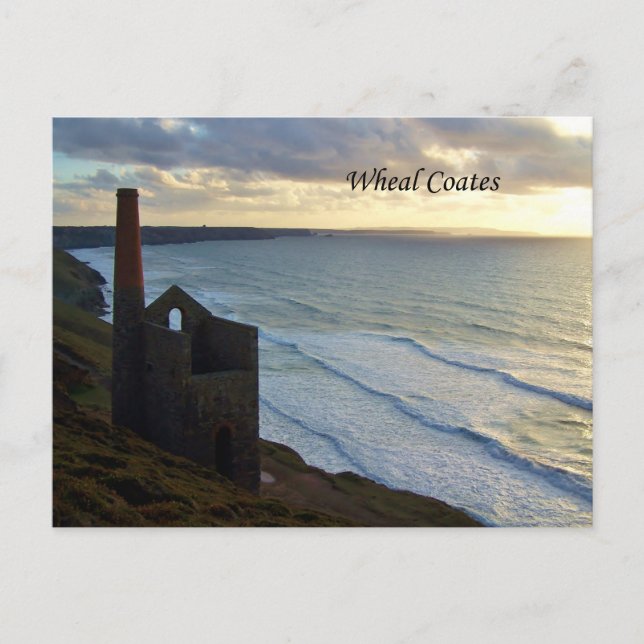 Wheal Coates Mine Cornwall England Postcard (Front)