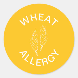 Wheat Allergy Alert Classic Round Sticker
