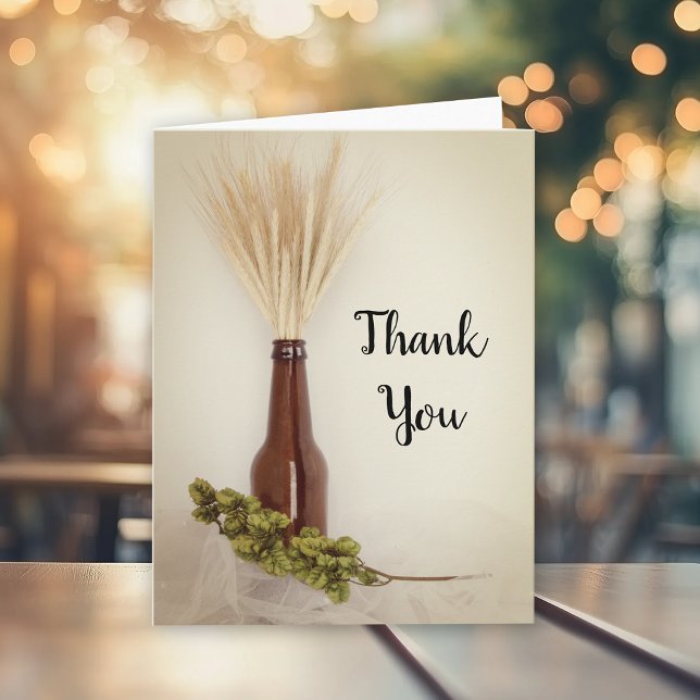 Wheat and Hops Brewery Wedding Thank You Note (Creator Uploaded)