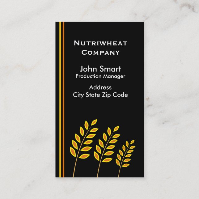 Wheat Company Business Cards (Front)