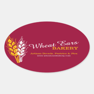 Wheat ears bakers bakery baking gift stickers
