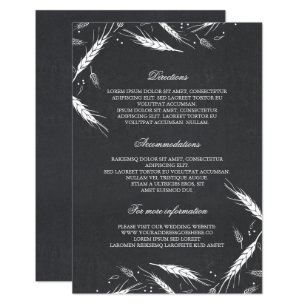 Wheat Fall Wedding Details- Information Enclosure Card