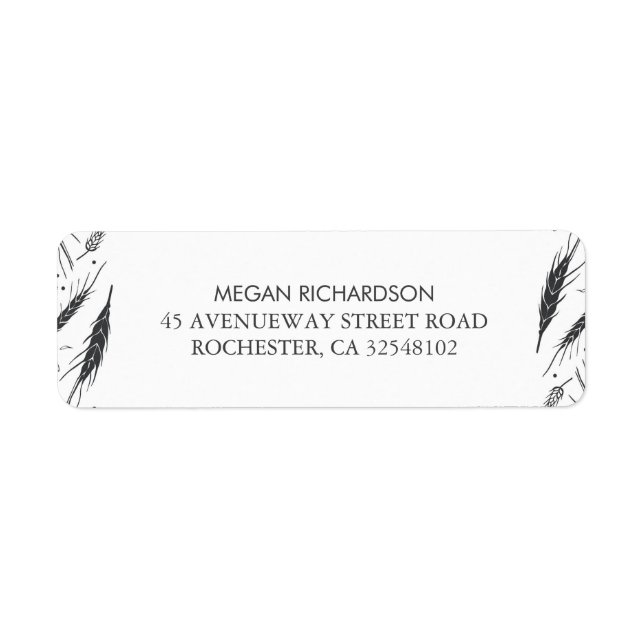 Wheat Fall Wedding Modern (Front)