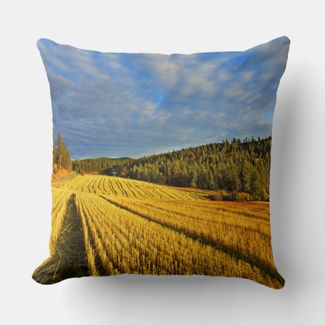 Wheat Field After Harvest Cushion (Front)